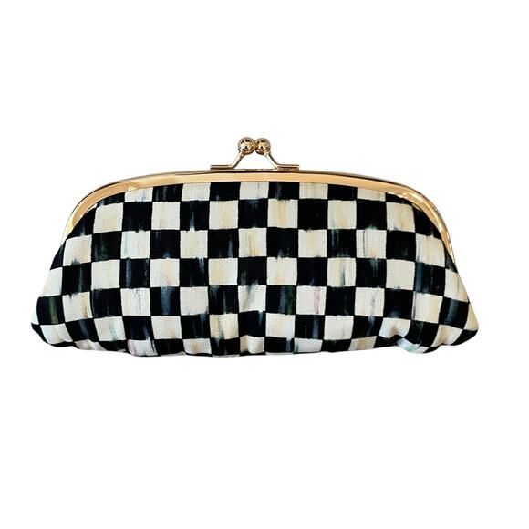 Brand New Mackenzie-Childs Courtly Check Eyeglasses Case. Size 7" X 4.5" - Picture 1 of 11